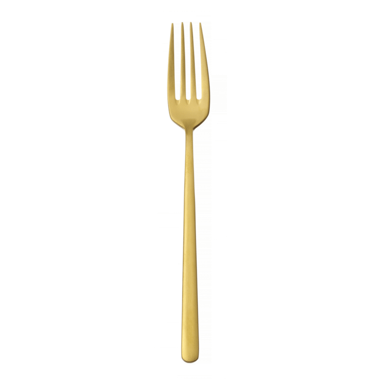 GL177 Table fork AMARONE.4.0mm matt gold 12pcs in a gift box